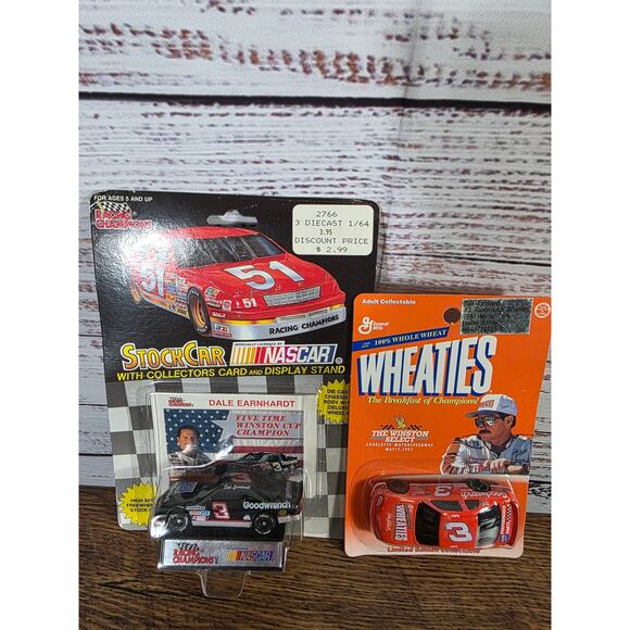 Dale Earnhardt #3 Racing Champions 1:64 Diecast Lot Goodwrench & Wheaties NIB - Picture 1 of 2
